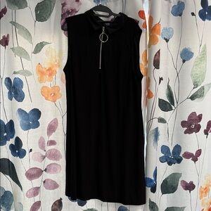 MSK Black Sleeveless Mini Dress with Zipper